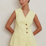 Sweet Treat Sleeveless Top Lemon