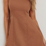 Make You Mine Sleeveless Mini Dress Mocha