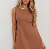 Make You Mine Sleeveless Mini Dress Mocha