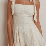 Good Days Tied Shoulder Romper Cream