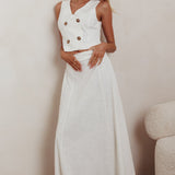Payday A-Line Maxi Skirt Off White