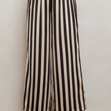 Love Galore Striped Wide Leg Pant Black/Beige