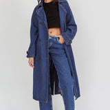 Nightshade Double Breasted Coat Denim