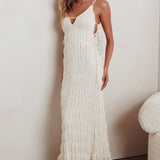 One To Watch Side Tie Maxi Dress Oat
