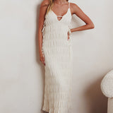 One To Watch Side Tie Maxi Dress Oat