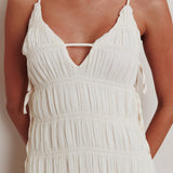 One To Watch Side Tie Maxi Dress Oat