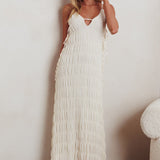 One To Watch Side Tie Maxi Dress Oat