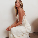 One To Watch Side Tie Maxi Dress Oat