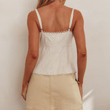 Caught Out Faux Pocket Mini Skirt Beige