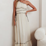 Ballad One-Shoulder Maxi Dress Cream