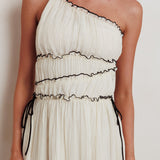 Ballad One-Shoulder Maxi Dress Cream