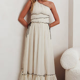 Ballad One-Shoulder Maxi Dress Cream