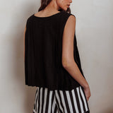 Bettino High-Waisted Shorts Stripe Black/White