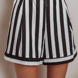 Bettino High-Waisted Shorts Stripe Black/White