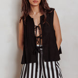 Bettino High-Waisted Shorts Stripe Black/White