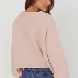 Taking Notes Button Front Cardigan Blush
