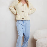 Cindie Chunky Knit Cardigan Butter