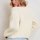 Cindie Chunky Knit Cardigan Butter