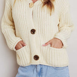 Cindie Chunky Knit Cardigan Butter