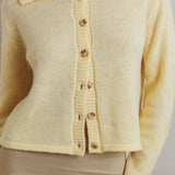 Margaret Button-Up Knit Cardigan Butter