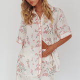 Catherina Ric-Rac Trim Mini Skirt Floral Pink