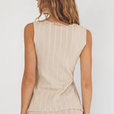 Kimora Sleeveless Knit Top Sand
