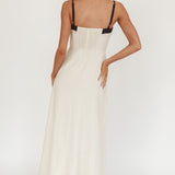 Sailing Away Button Front Maxi Dress Oat