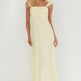 Zimmer Eyelet Frill Strap Maxi Dress Butter
