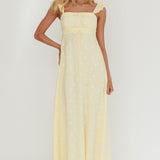 Zimmer Eyelet Frill Strap Maxi Dress Butter