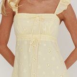 Zimmer Eyelet Frill Strap Maxi Dress Butter
