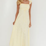 Zimmer Eyelet Frill Strap Maxi Dress Butter