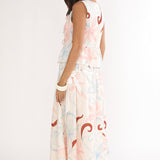 Salty Sea Side Bow Maxi Skirt Floral