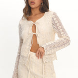 Perrine Lace Shorts Oat