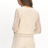 Perrine Lace Shorts Oat