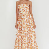 Wild Card Cami Strap Maxi Dress Floral Yellow