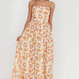 Wild Card Cami Strap Maxi Dress Floral Yellow
