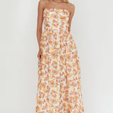 Wild Card Cami Strap Maxi Dress Floral Yellow