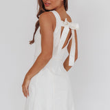 Loreine Tied Back Mini Dress Cream