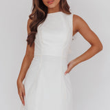 Loreine Tied Back Mini Dress Cream