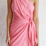 Island Time One-Shoulder Mini Dress Pink