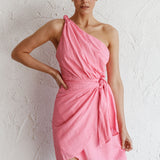 Island Time One-Shoulder Mini Dress Pink
