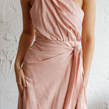 Island Time One-Shoulder Midi Dress Apricot