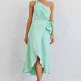 Island Time One-Shoulder Midi Dress Mint