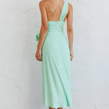 Island Time One-Shoulder Midi Dress Mint