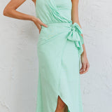 Island Time One-Shoulder Midi Dress Mint