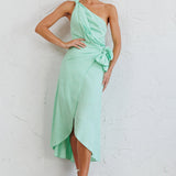 Island Time One-Shoulder Midi Dress Mint