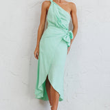 Island Time One-Shoulder Midi Dress Mint
