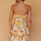 Nikayla Halterneck Mini Dress Floral White