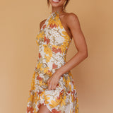 Nikayla Halterneck Mini Dress Floral White