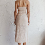 Virgin Islands Cut-Out Midi Dress Sand